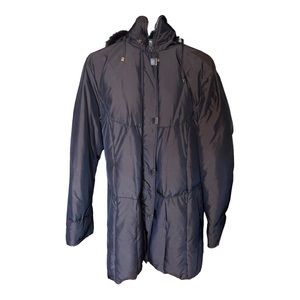 Fen-Nelli Size 8 Dark Brown Faux Fur trim hood Down Coat